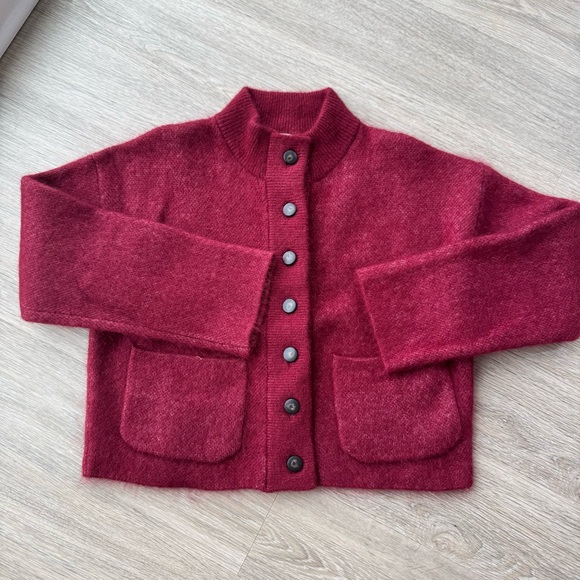 Sezane Jackets & Blazers - Sezane Thais Jacket Burgundy - Size L